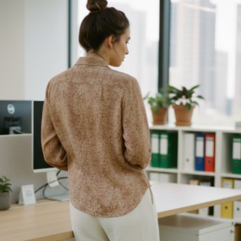 A New Day Snake Print Long Sleeve Blouse - Picture 2 of 13
